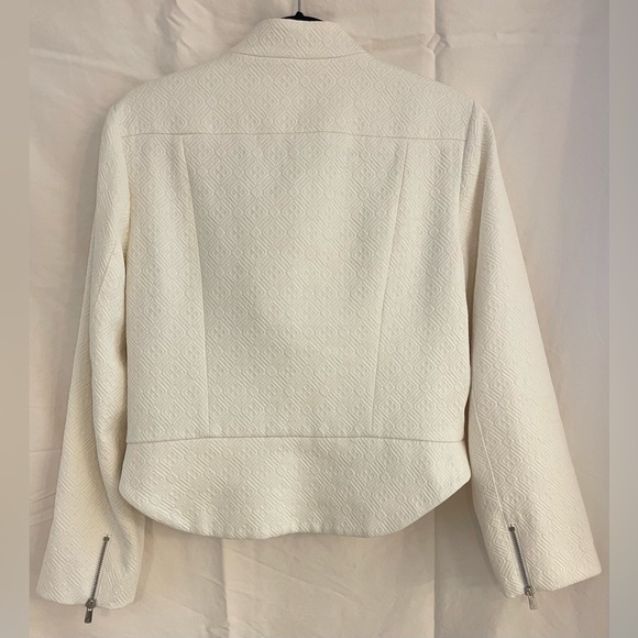 AXARA PARIS motorcycle jacket in White. SIZE:12 (US)(Label:44 FRENCH) (NO TAG) - Picture 2 of 4